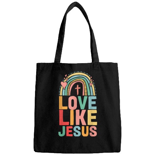 Christian Rainbow Religious God Christian Love Like Jesus Christ Bags