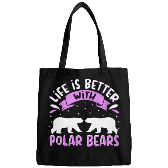 Funny Bear Polar Bear Quote Cool Polar Bears Apparel for Women Girls 22 Cute Bears Bags