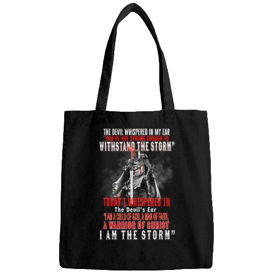 Christian Knight Templar I Whispered Back Devil Child Of God Christian 1 Christ Bags