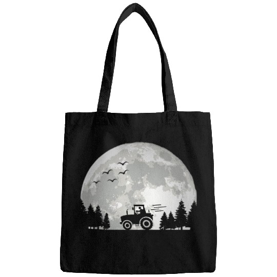 Tractor driving Farming Agriculture Moon Funny Farmer Bags