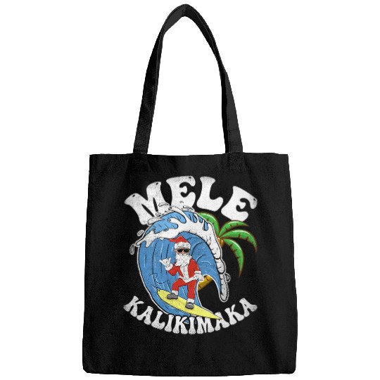 Surf Life Mele Kalikimaka Christmas Surf Design Santa Surfing Bags