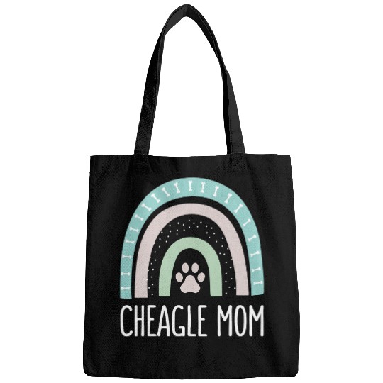 Cheagle Mom Rainbow Paw Dog Mom Bags
