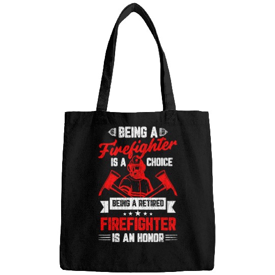 Fireman Firefighter Retired Firefighter Funny Firemen fires Truck Graphic 38 Firemen Bags