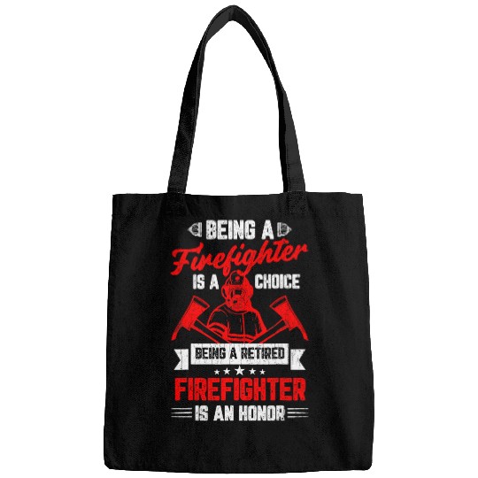 Fireman Firefighter Retired Firefighter Funny Firemen fires Truck Graphic 38 Firemen Bags