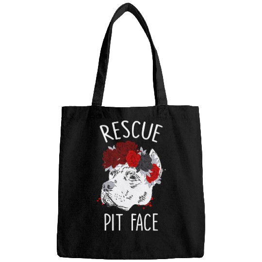 Bully Lover Dog Rescue Pit Face Funny Cute Pitbull Lovers 28 Pitbull Dog Bags