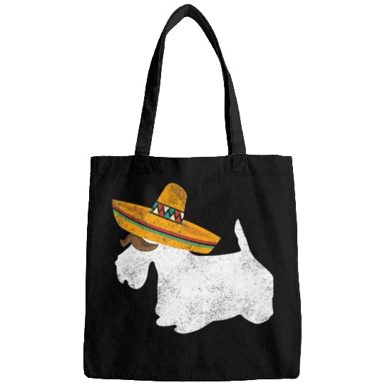 Dog Scottish Terrier Cinco De Mayo Sombrero Dog Lover Bags