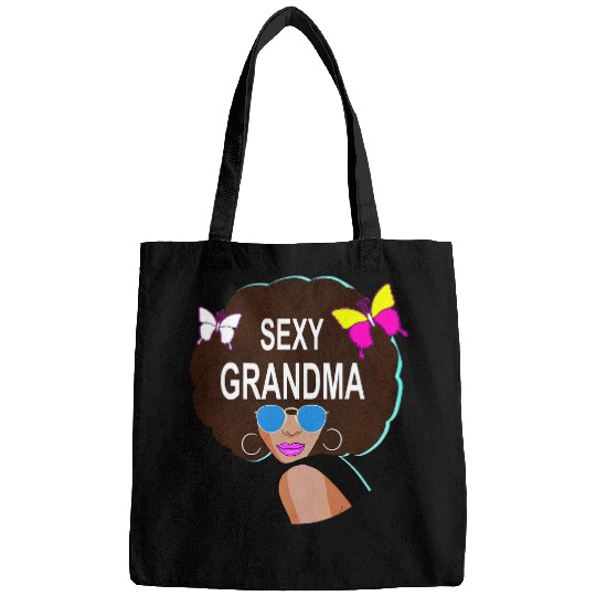 Black Sexy Grandma Black Queen Mom Afro African American Bags