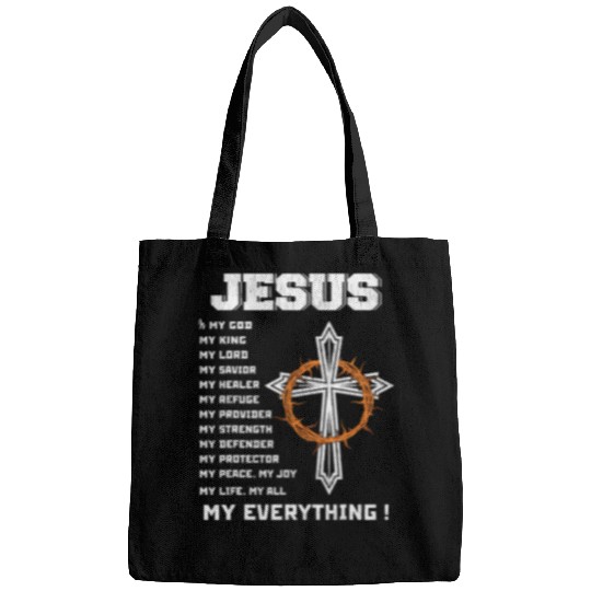 Christian Jesus Christ Christian Jesus Is My Everything My God My Protector Savior Christian 213 Bible Verse Christ Bags