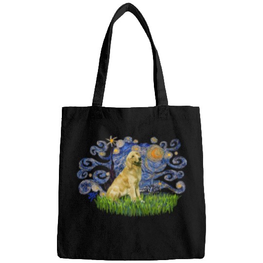 Golden Retriever Starry Night Famous Painting Dog Lover Bags
