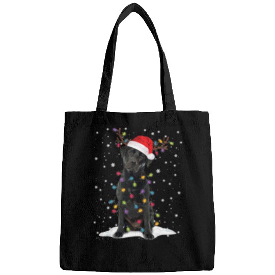 Labrador Lab Dog Black Lab Labrador christmas Tree Light Pajama Dog xmass 3 Bags