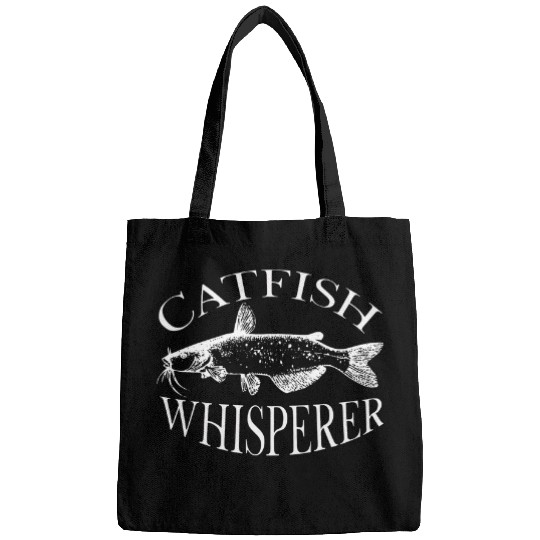 Catfish Whisperer Fish Illustration Fishing Angler Fisherman Bags