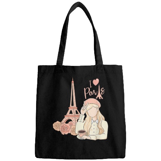 I Love Paris Eiffel Tower Traveler Girl Bags