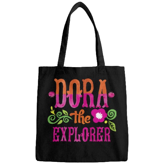 Dora the Explorer Flower Word Art Logo Bags