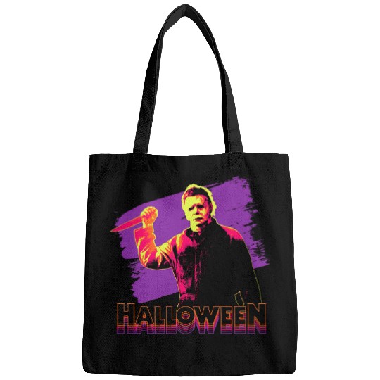 Halloween Michael Myers Neon Portrait Bags