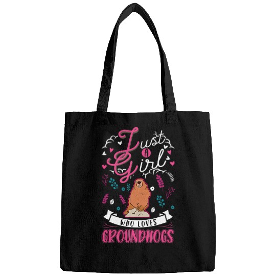 Groundhog Girl Marmot Woodchuck Bags