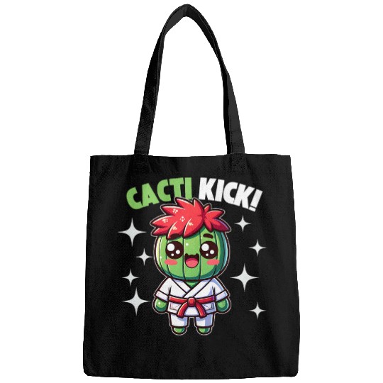 Kawaii Cactus in Karate Outfit Martial Arts kids boys 1 Bags