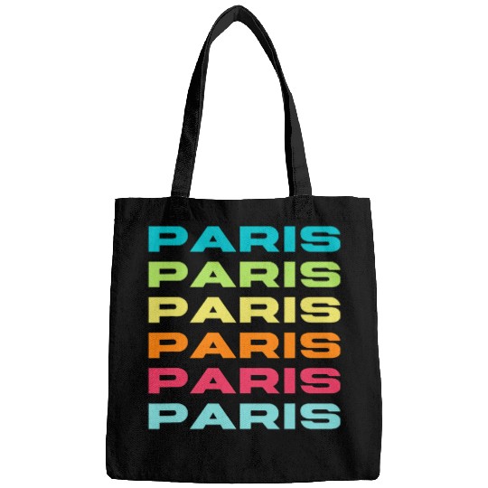 I Love Paris Paris Colorful Illustration Fashion Graphic Bags