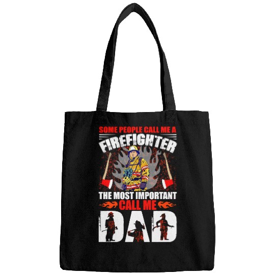 Fireman Firefighter Red Line Cool Firefighter Graphics Dad Tee Plus Size 227 Firemen Bags
