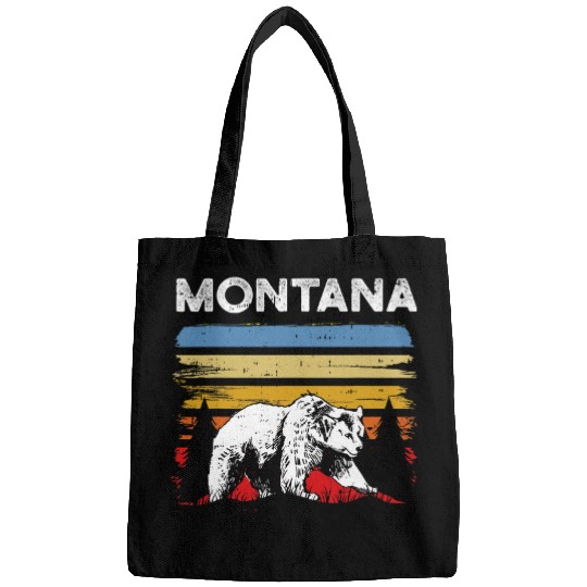 Funny Bear Montana Glacier National Park USA State Grizzly Cute Bears Bags