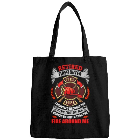 Fireman Firefighter Retirement Gifts For Men Quote Retirement 174 Firemen Bags
