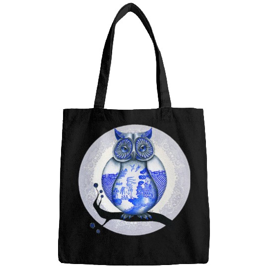 Blue Willow Owl Bags