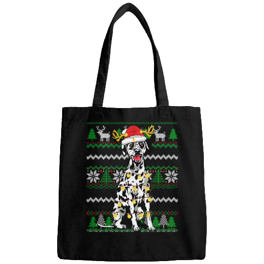 Dalmatian Christmas Lights xmass Matching Family Dog Lover 16 Dog Lover Dalmatians Dog Bags