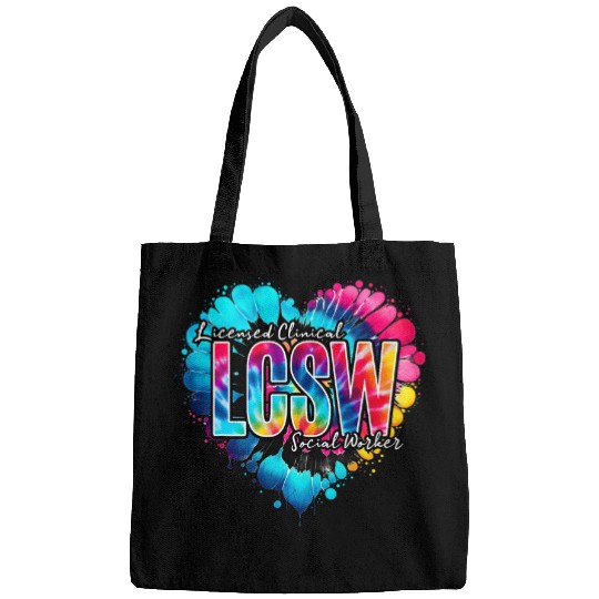 LCSW profession work Tie dye Licensed Clinical Social Worker Bags