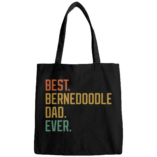bests Bernedoodle Dad Ever Dog Breed Fathers Day Canine Bags