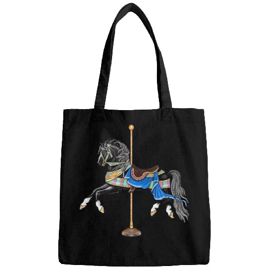 Black Stallion Carousel Horse Bags