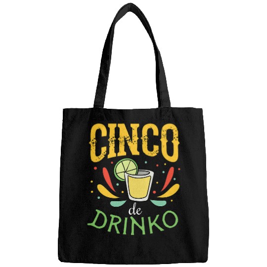 Cinco de Drinko de Mayo Party Tequila Shot Illustration Bags