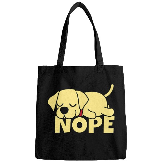 Labrador Lab Dog Lazy Labrador Retriever Yellow Lab Cute Dog Nope Bags