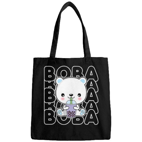 Funny Bear Kawaii Boba Bubble Milk Tea Polar Bear Kids Teens Girls Cute Bears Bags