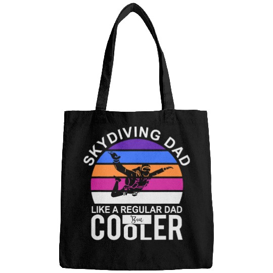 Skydiving Gift Mens Skydiving Dad Like A Regular Dad But Cooler Skydiver Bags