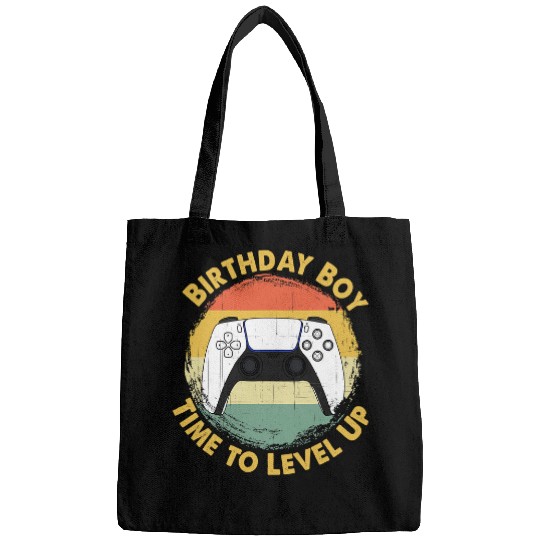 Game Gaming Mens Birthday Boy Time To Level Up Control Game vintages 296 Gamer Loving Game Bags