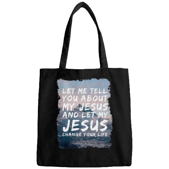 Christian Let Me Tell You About My Jesus Christian vintages Christ Bags