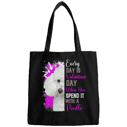 Funny Poodles Valentines Day Poodle Mom Mother Dog Doggie Puppy Poodle dog Bags
