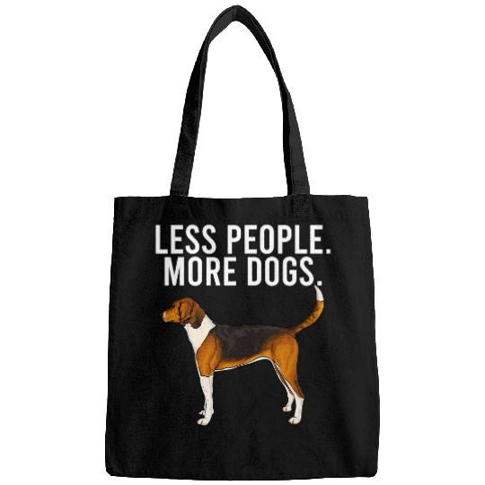 Less People More Dogs American Foxhound Funny Introvert 2 Bags