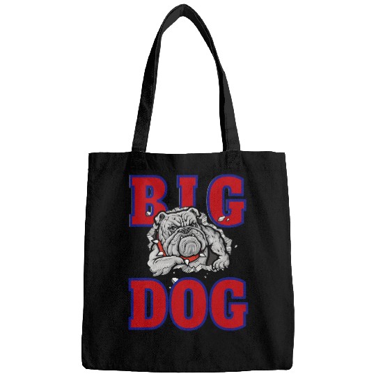 Big Dog Colorful Comic Dog Illustration Novelty Art Design Bags