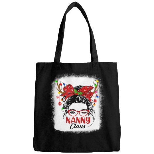 Nanny Claus Messy Bun Christmas Reindeer Bleached 77 Bags