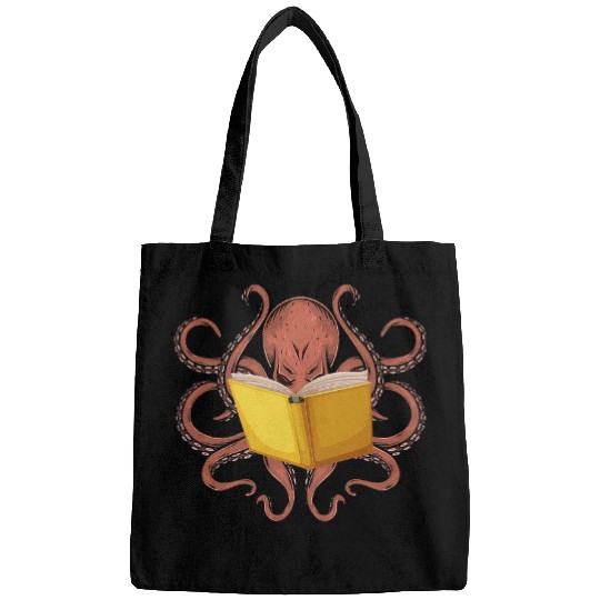 Reading Book Octopuss Read Reader Book Bookworm Literature Gift Reader Bags
