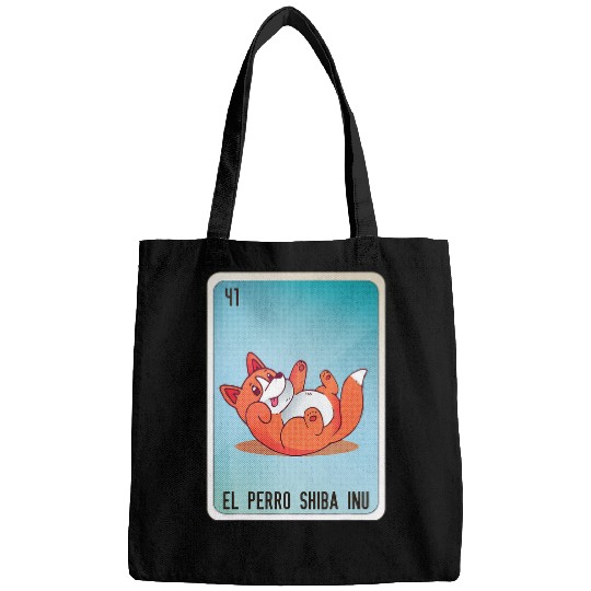 Dog Shiba Inu El Perro Shiba Inu Mexican Slang Chicano Bingo Cards Bags