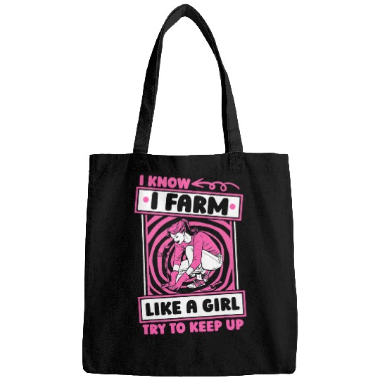 Tractor driving Farming Girl Farmer Agriculture Tractor Farm Bags