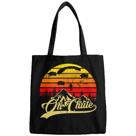 Skydiving Gift Oh Chute Funny Skydiving For Skydiver Parachute Bags