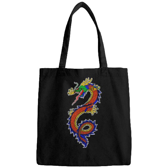 Chinese Dragon China Culture East Asian Tattoo Art Style Bags