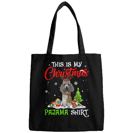 Cute Poodles This Is My Christmas Pajama 202 Poodle dog Bags
