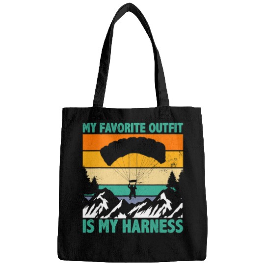 Skydiving Gift My Favorite Outfit Is My Harness Skydiving Paragliding Sport Bags