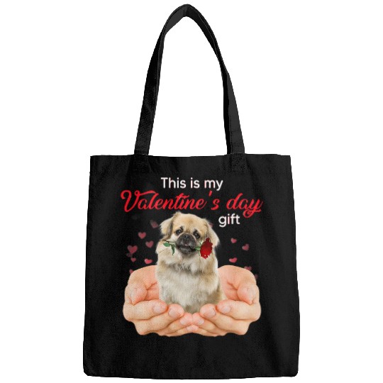 Cute Tibetan Spaniel This Is My Valentines Day Pajama Bags