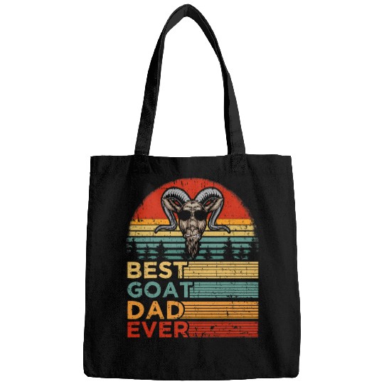 Goats Lover Mens bests Goats Dad Ever Funny vintages Goats Fathers Day Bags