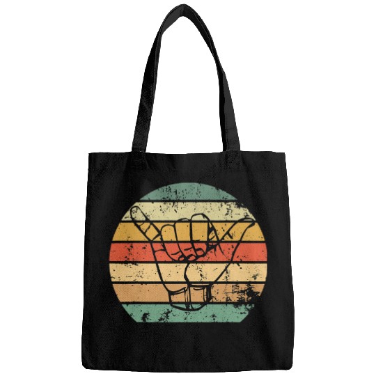 Surf Life Retro Shaka Sign Hawaii vintages Hang Loose Surfing Bags