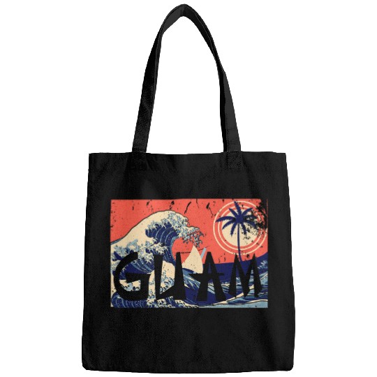 Guam 671 Chamorro Japan Wave Canoe Tree seal Bags